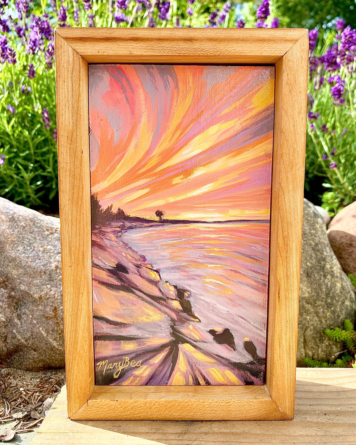Framed Wood Original 5x8"