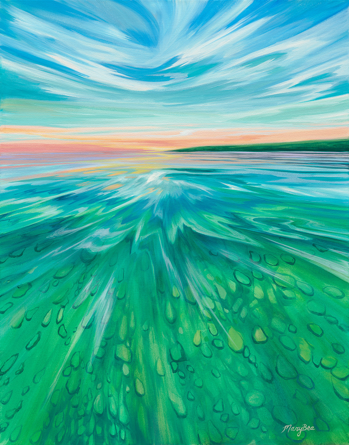 "Beneath the Blue" Notecard