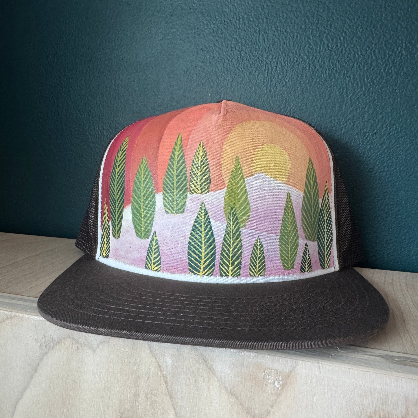 "Warm Sunglow" Hand Painted Hat