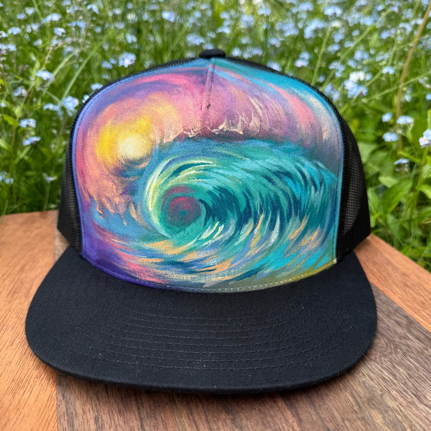"Chroma Wave" Hand Painted Hat