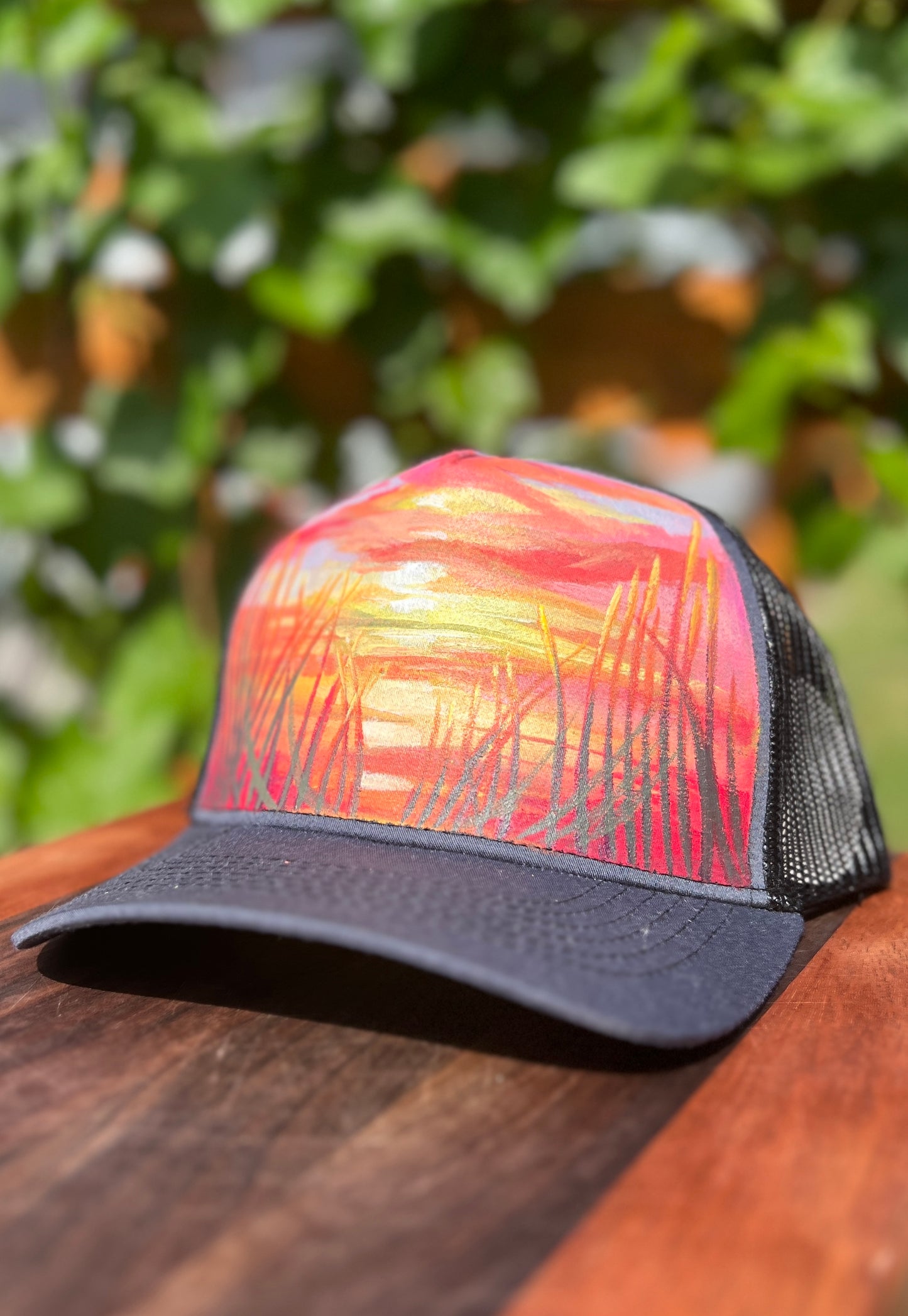 "Golden Dunegrass" Hand Painted Hat