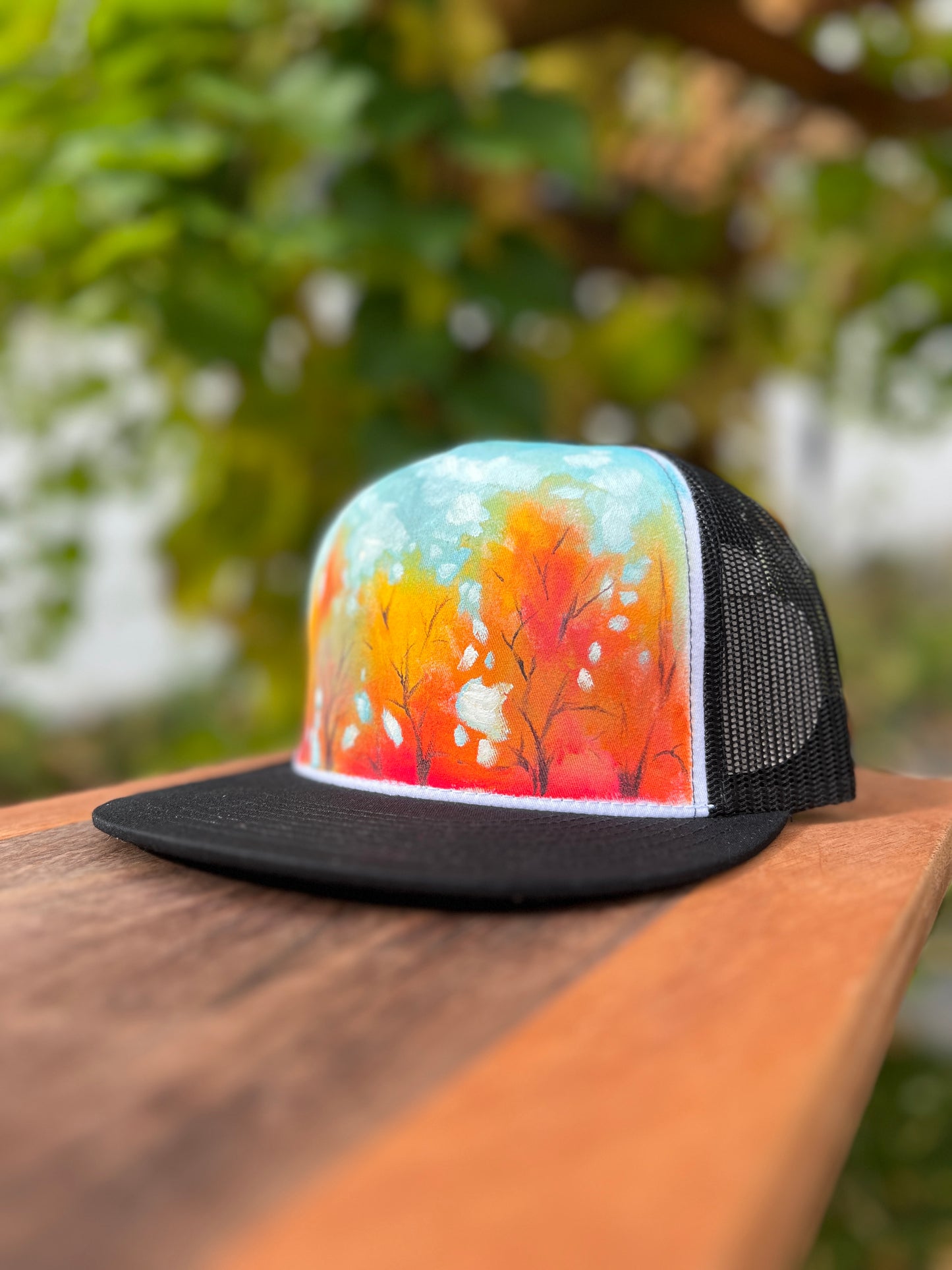 "Autumn Leaves" Hand Painted Hat