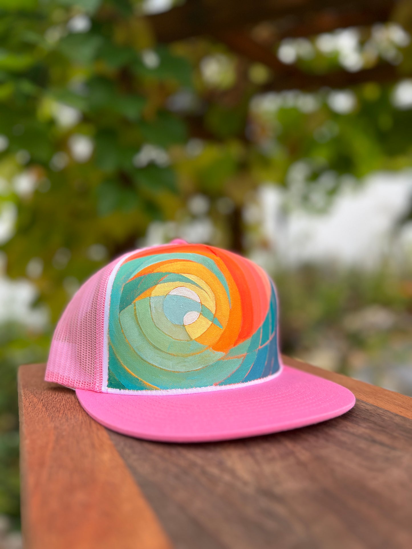 "Wave Shape" Hand Painted Hat