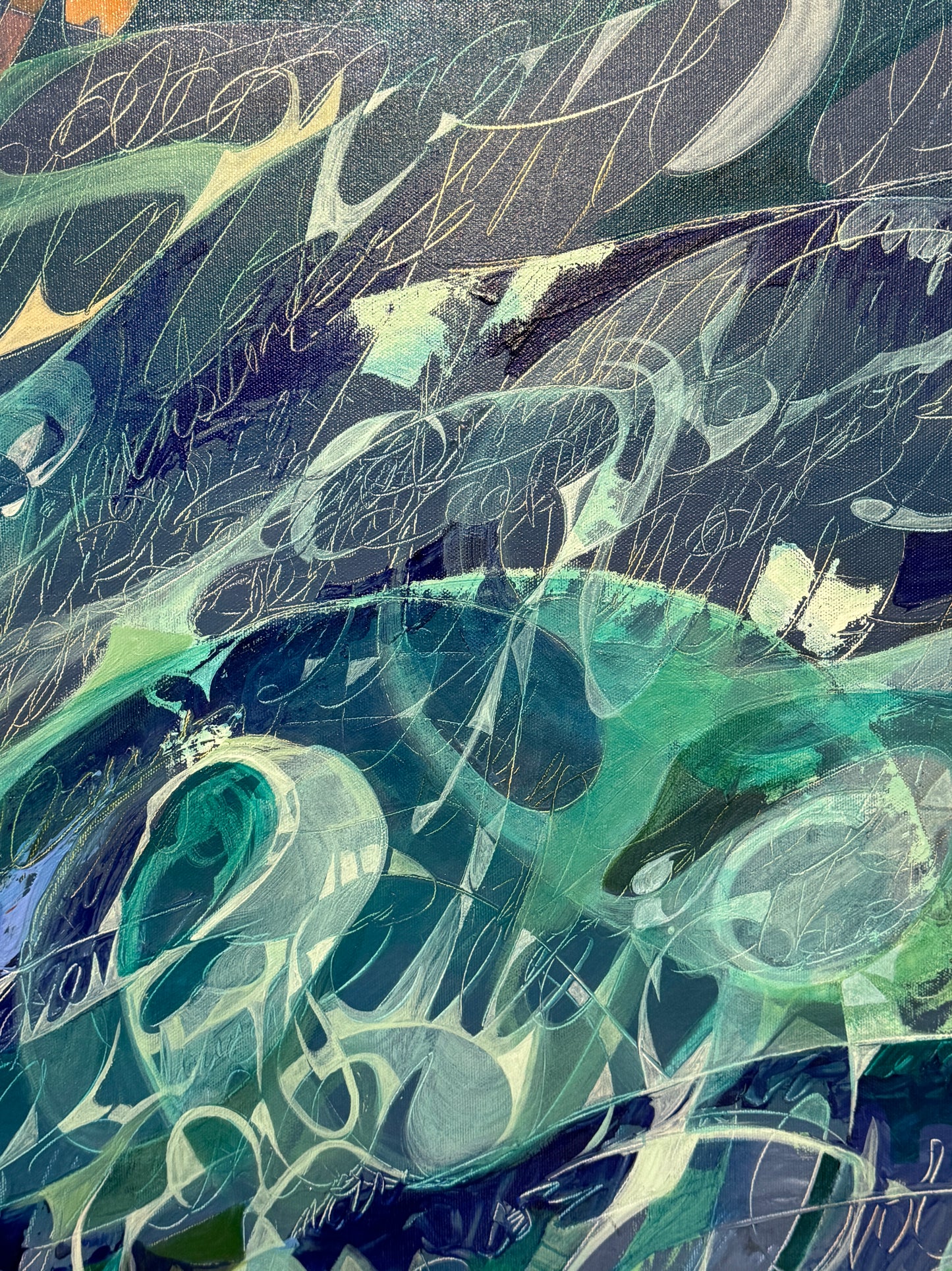 "Words in Waves" 30x40 Original