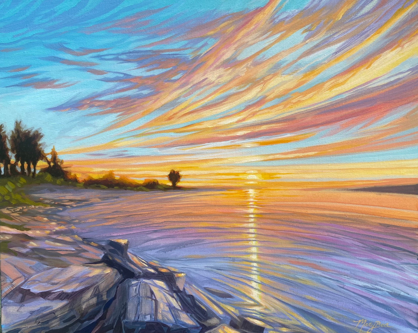 "Moment of Peace" Framed Original 16x20