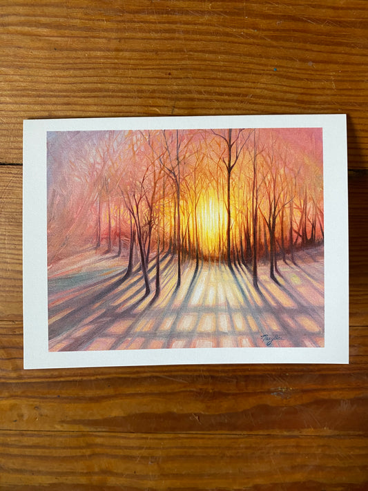 "Winter's Glow" Notecard