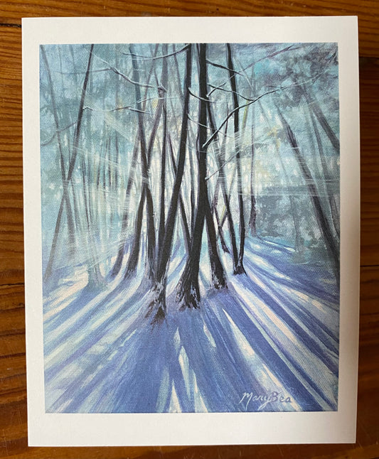 "Winter Rays" Notecard