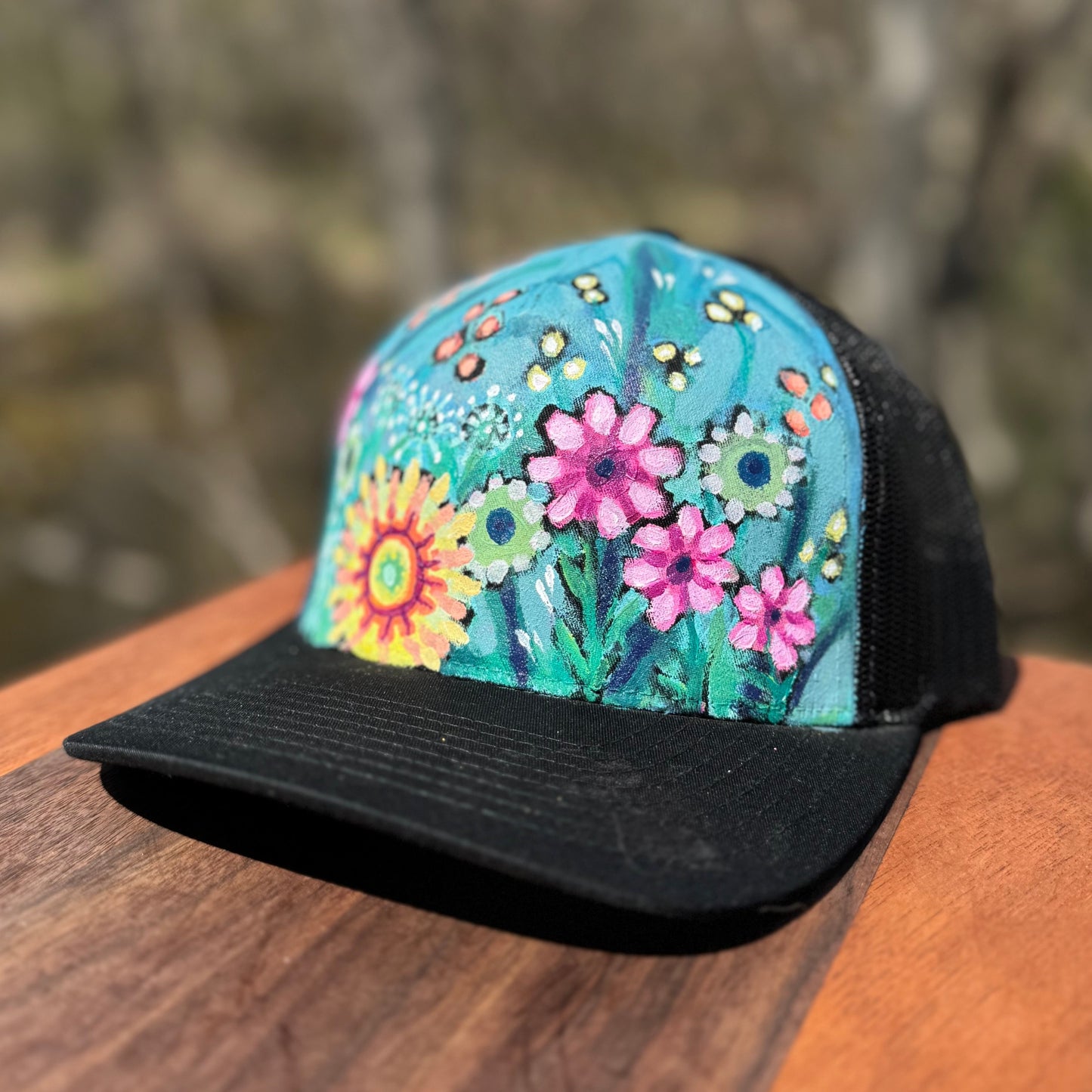 "Garden Delight" Hand Painted Hat