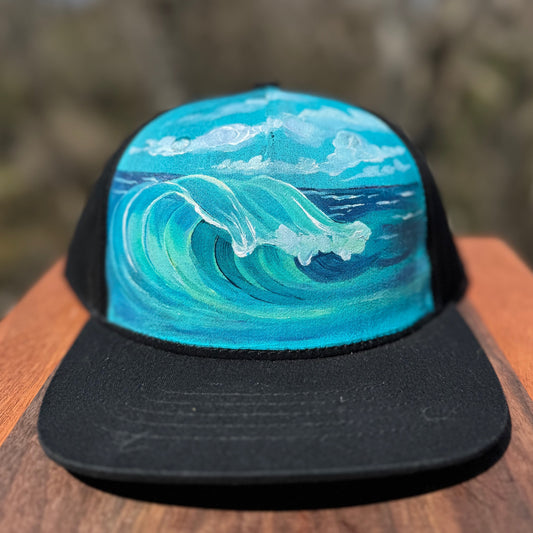 "Great Wave" Youth Hand Painted Hat