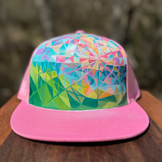 "Radiating Color" Hand Painted Hat