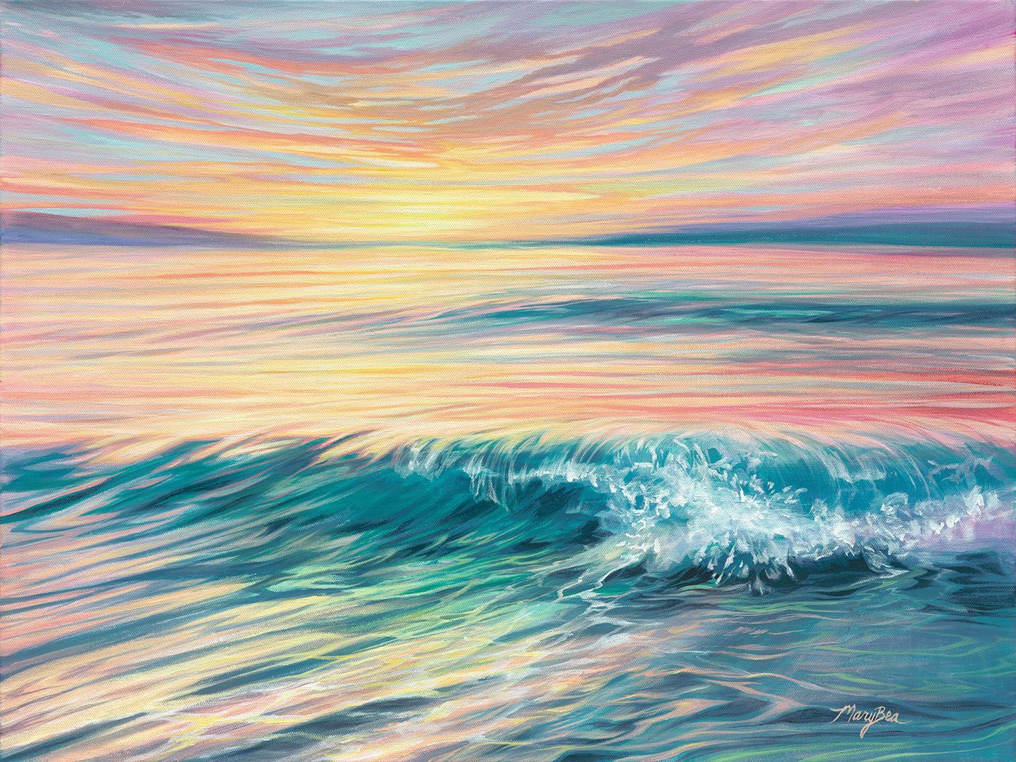 'Sunset Swell' Canvas Reproduction