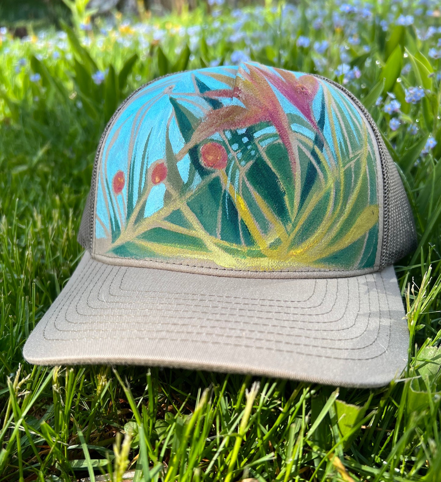"Spring Garden" Hand Painted Hat
