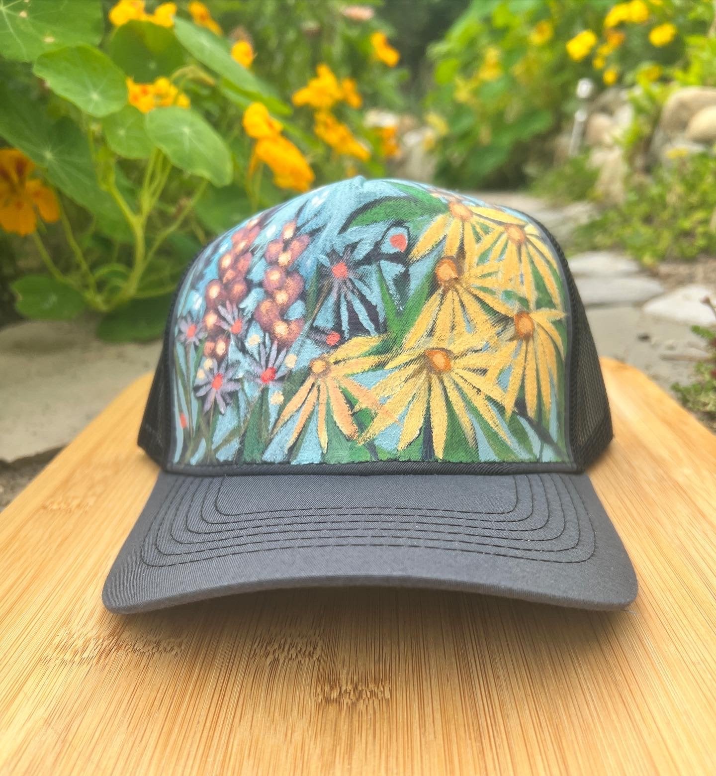 "Bloom" Hand Painted Hat
