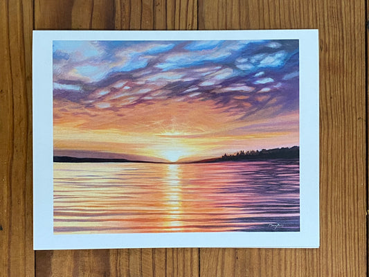"Sunrise Reflections" Notecard