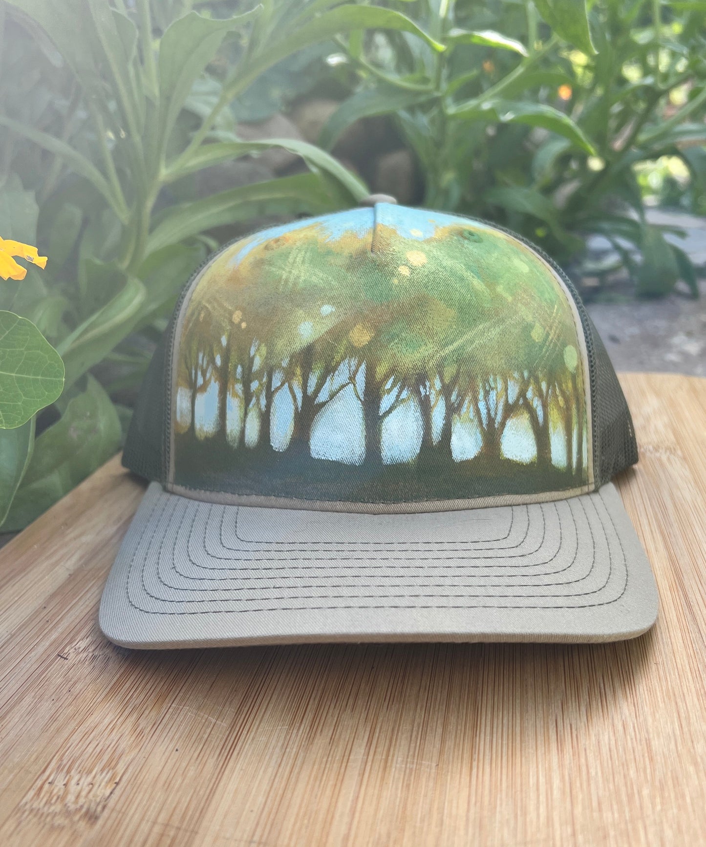 "Treeline" Hand Painted Hat