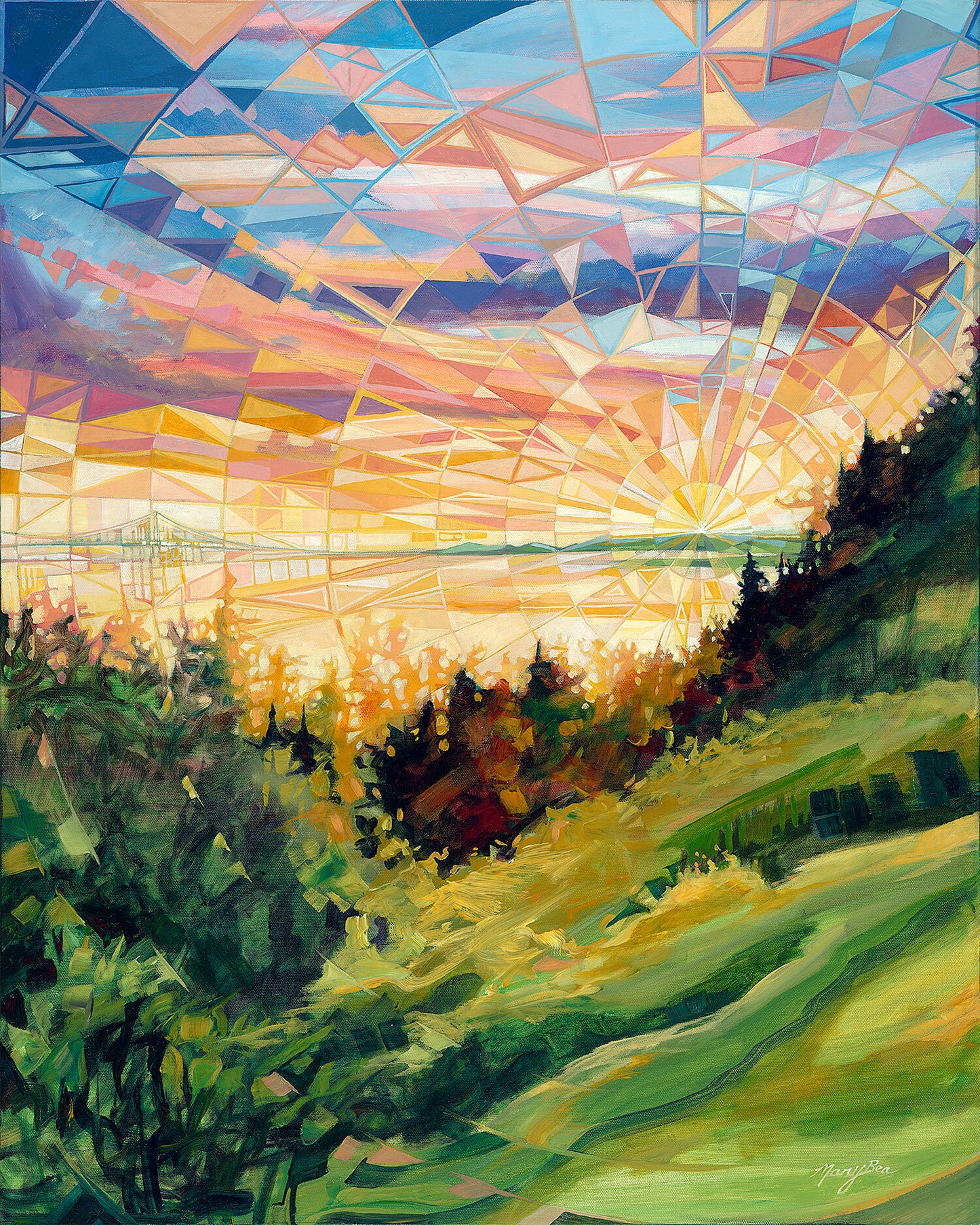 Mackinac Abstract' Giclee Canvas Reproduction