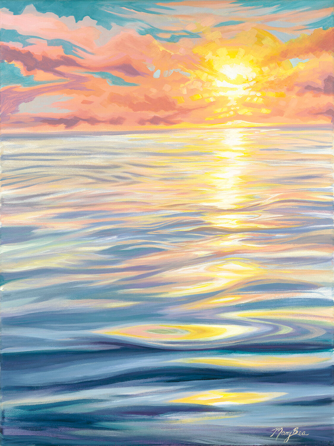 Pink Sunset' Giclee Canvas Reproduction