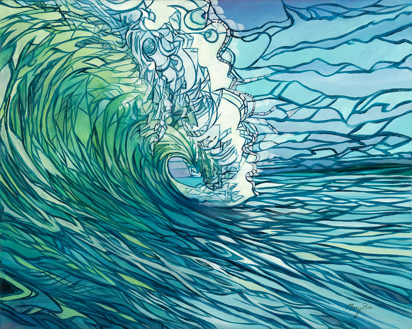 Wave Curl' Giclée Canvas Reproduction