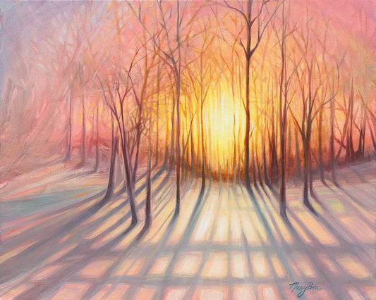 'Winter's Glow' Giclée Canvas Reproduction