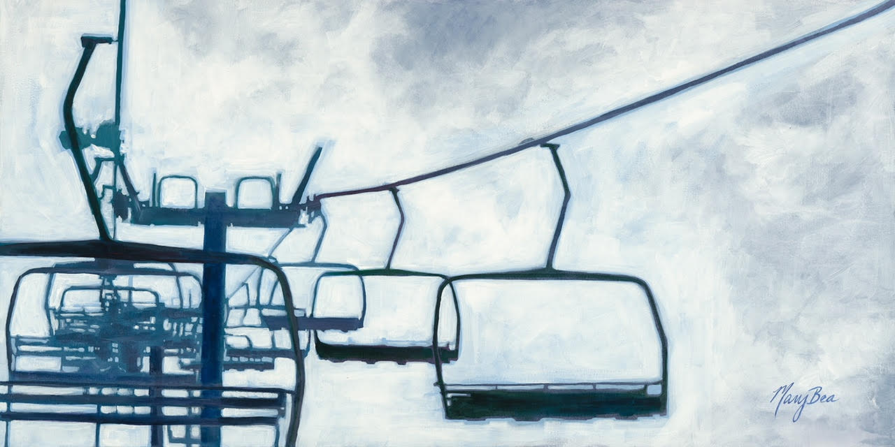 Winter Lift' Giclee Canvas Reproduction