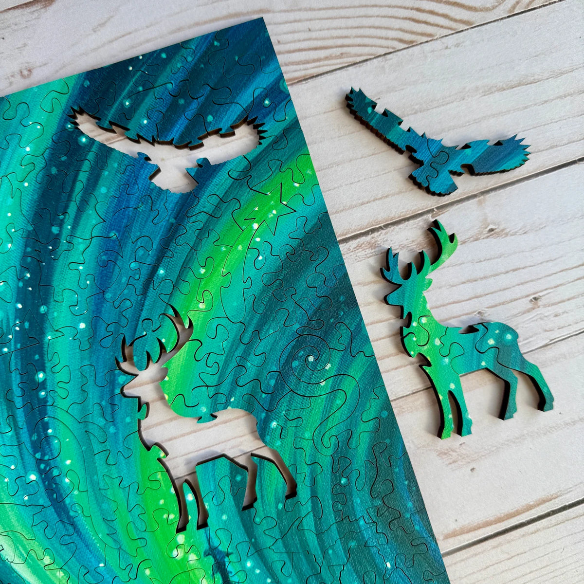 "Midnight Magic" Wood Puzzle 11.75" x 17.75"