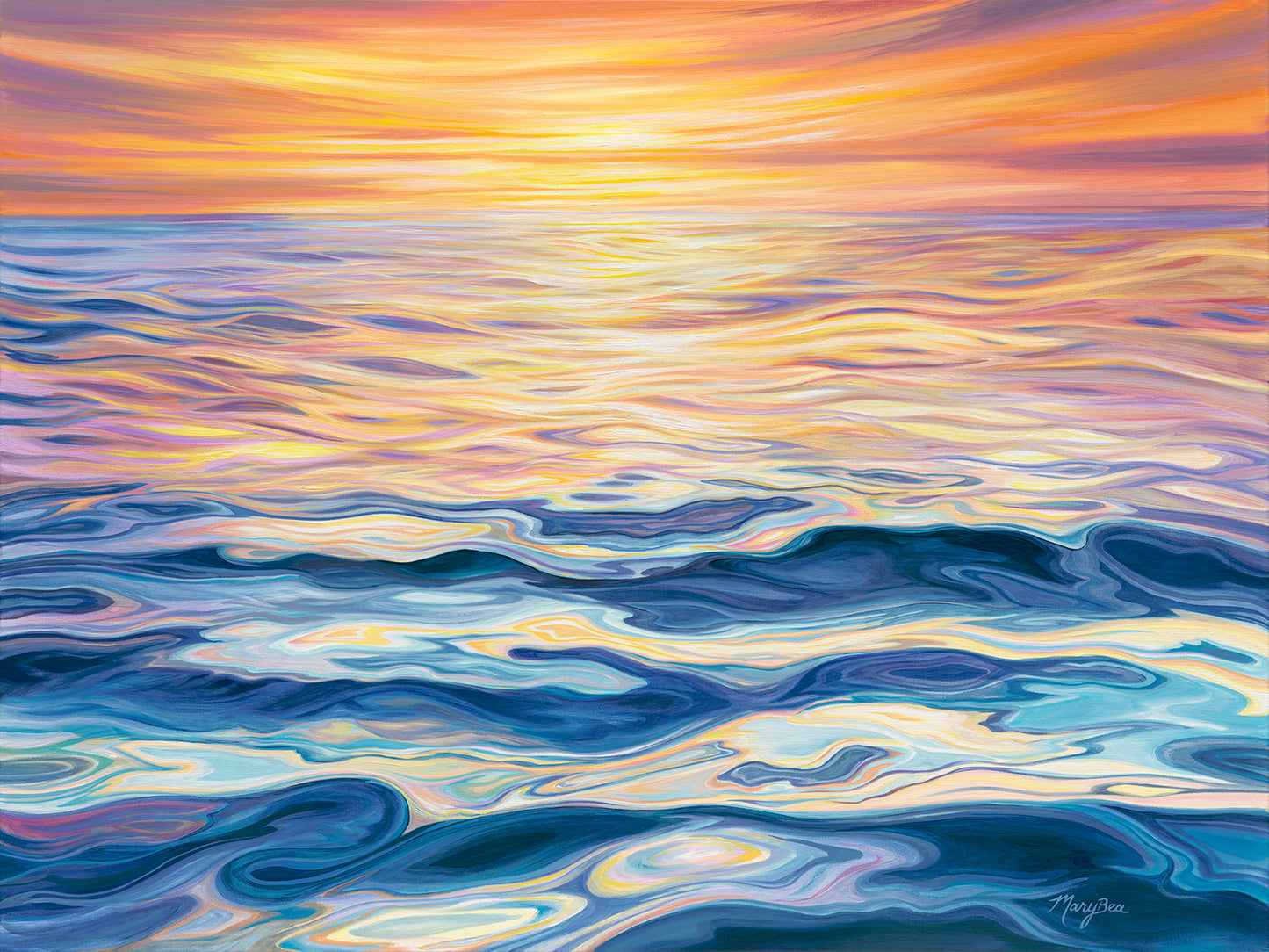 "Gilded Waters" Notecard