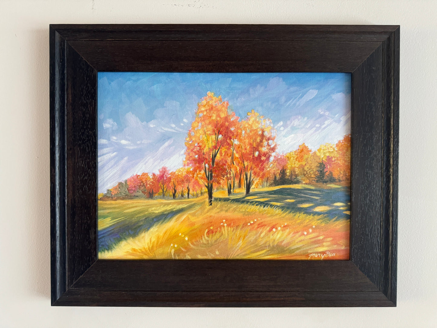 "Autumn Hillside" 9x12 Framed Original