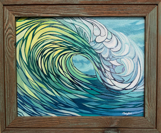 "Wave Gem" 11x14 Framed Original