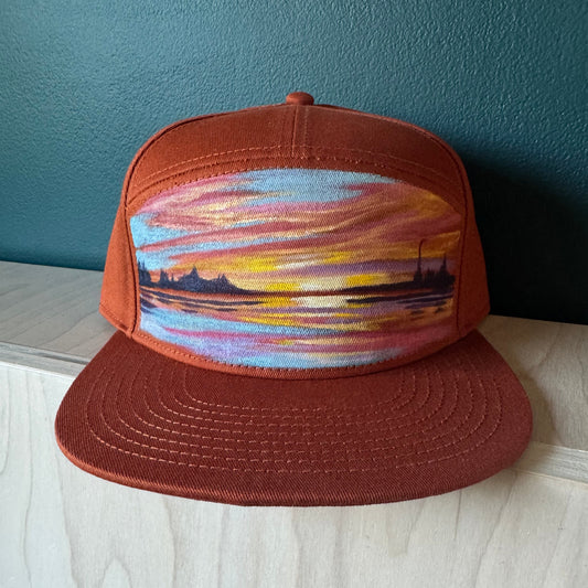 "Still Waters" Hand Painted Hat
