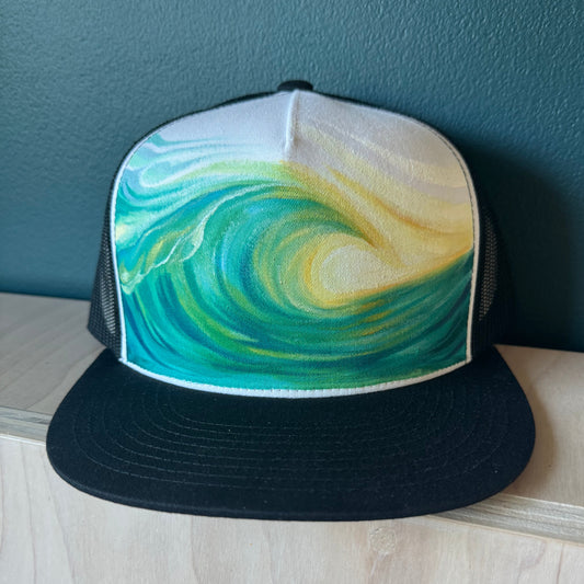 "Green Room" Hand Painted Hat