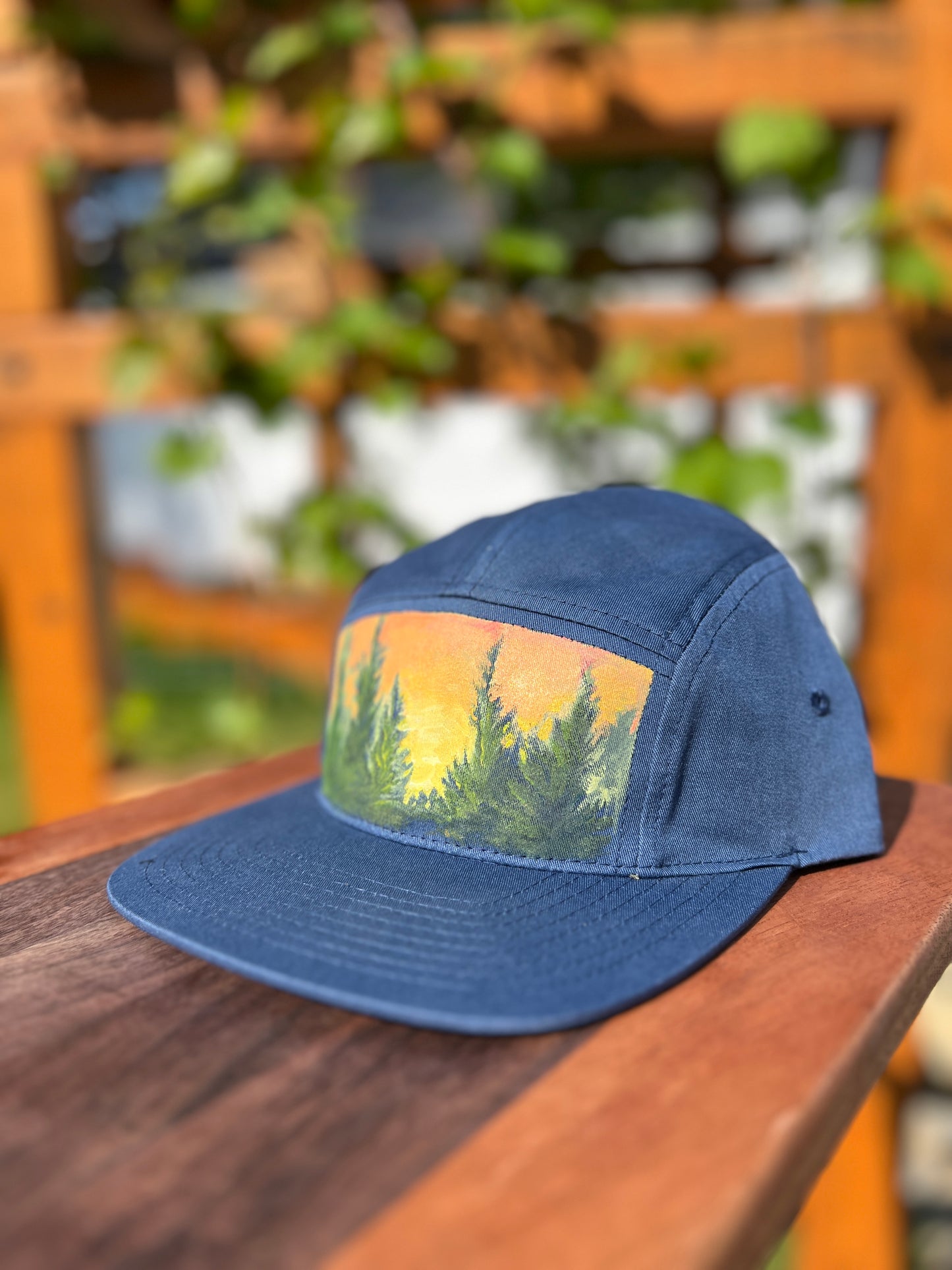 "Golden Forest" Hand Painted Hat