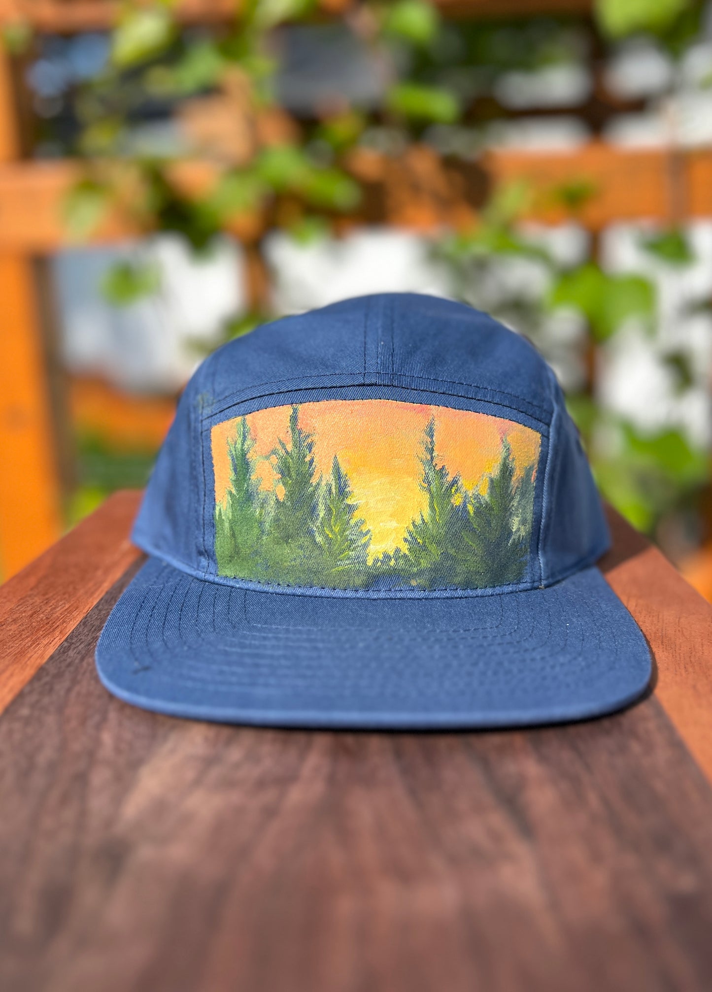 "Golden Forest" Hand Painted Hat