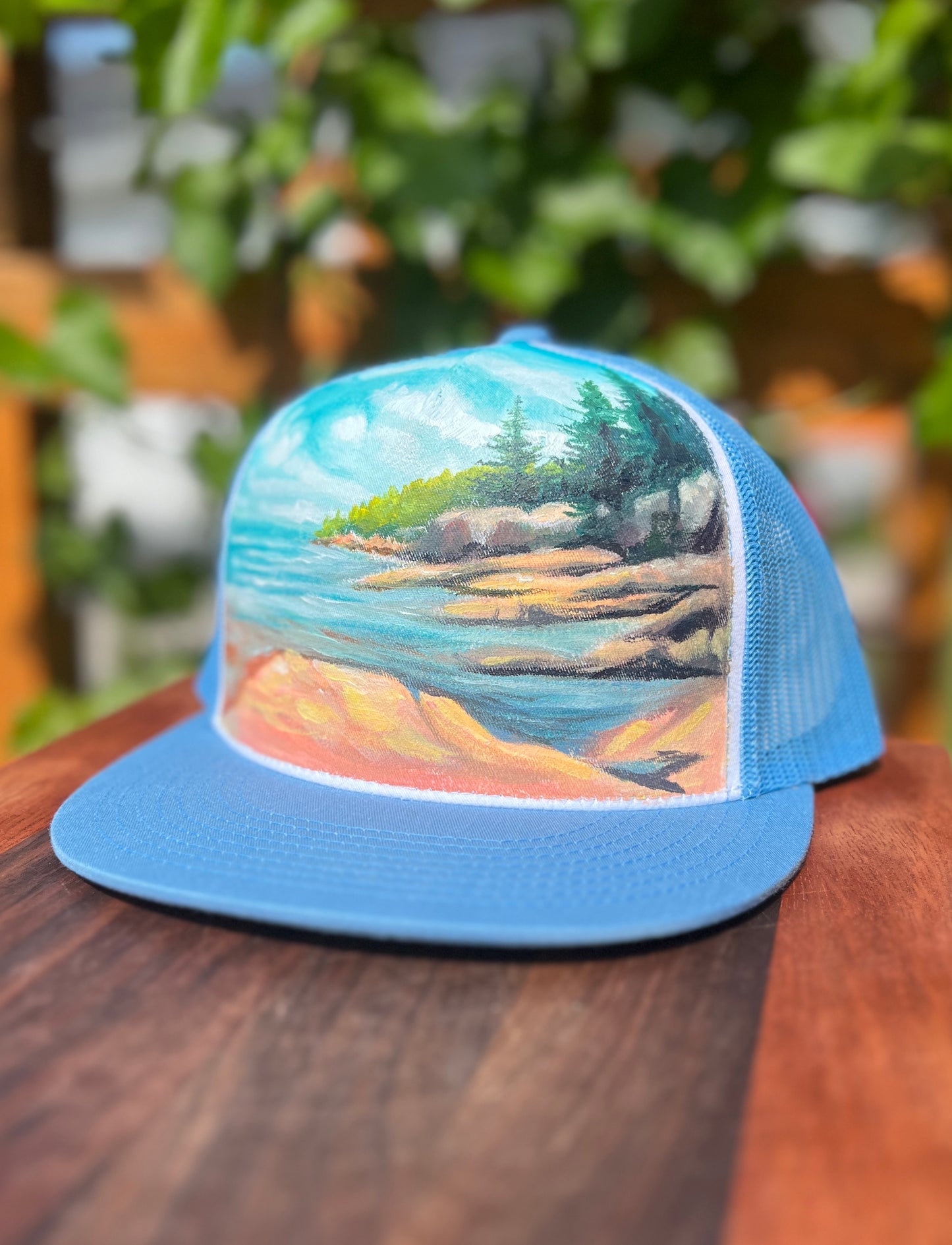 "Marquette Shoreline" Hand Painted Hat