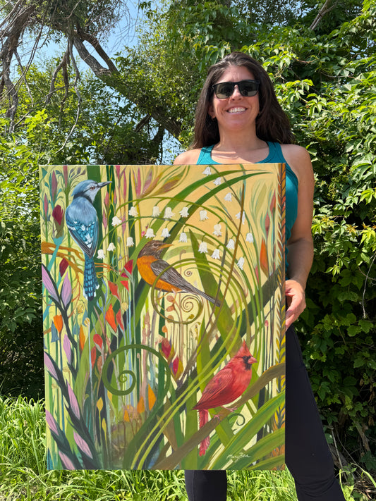 "Three Part Harmony" 22x28 Original