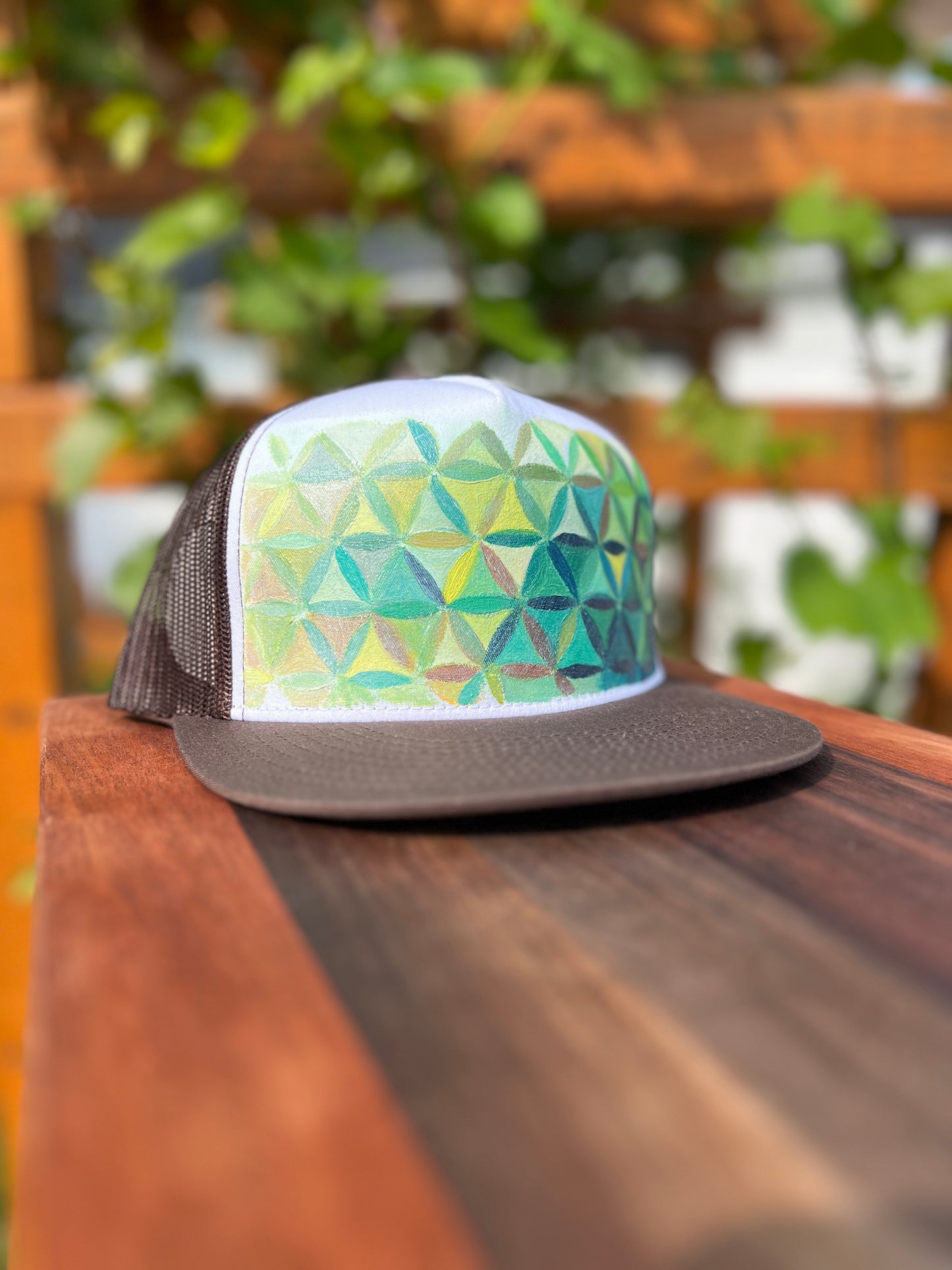 "Earth Tone Fade" Hand Painted Hat
