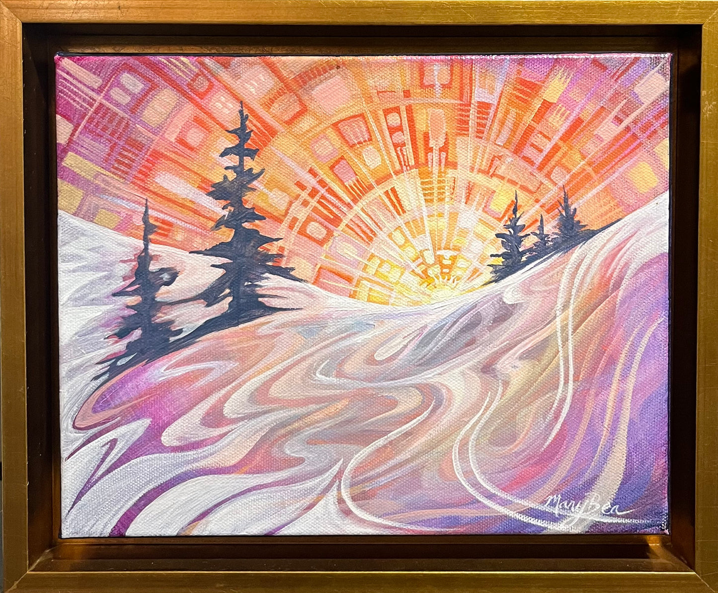 "Winter Flow" Framed Original 8x10