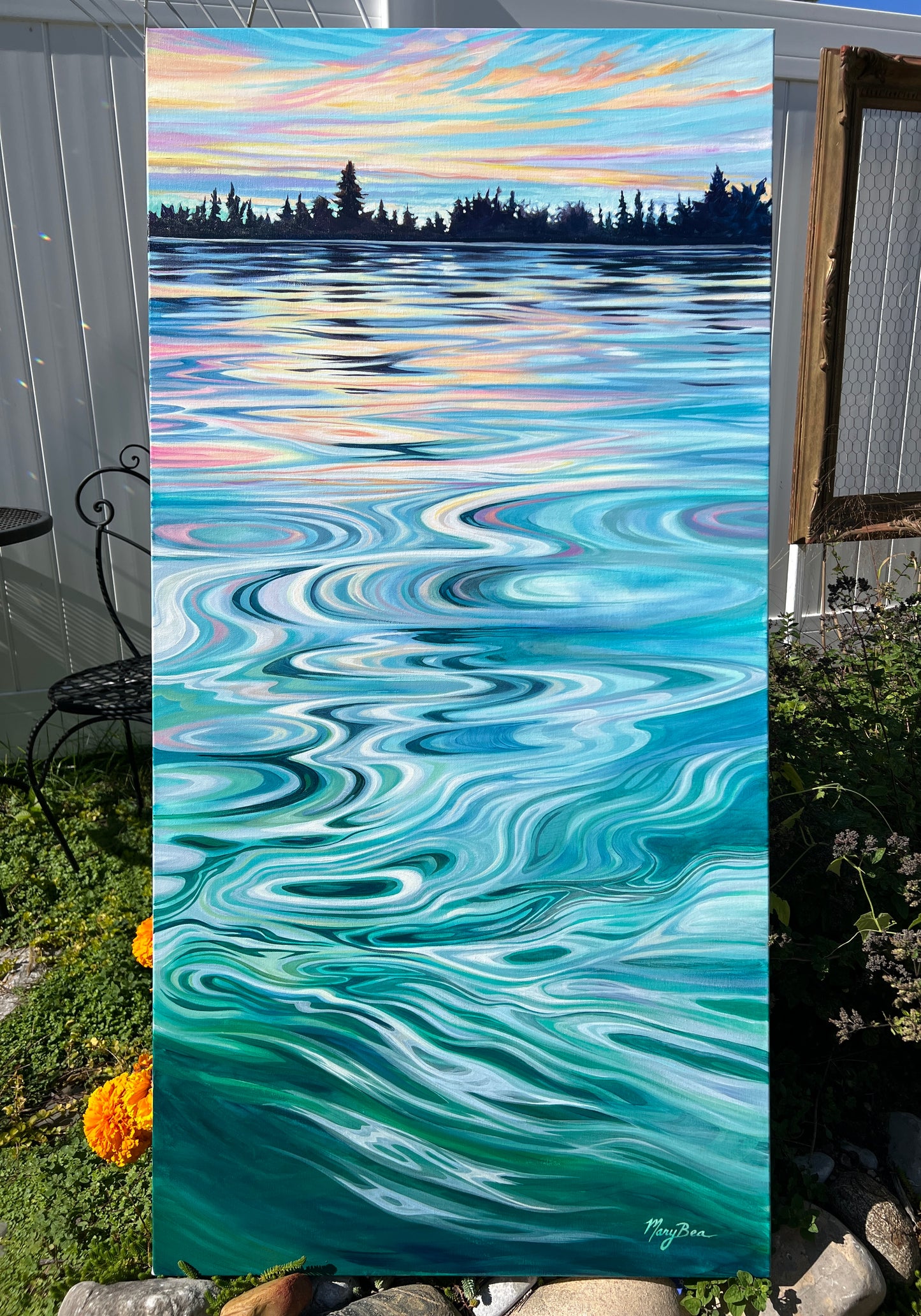 "Peaceful Paddle" 24x48 Original