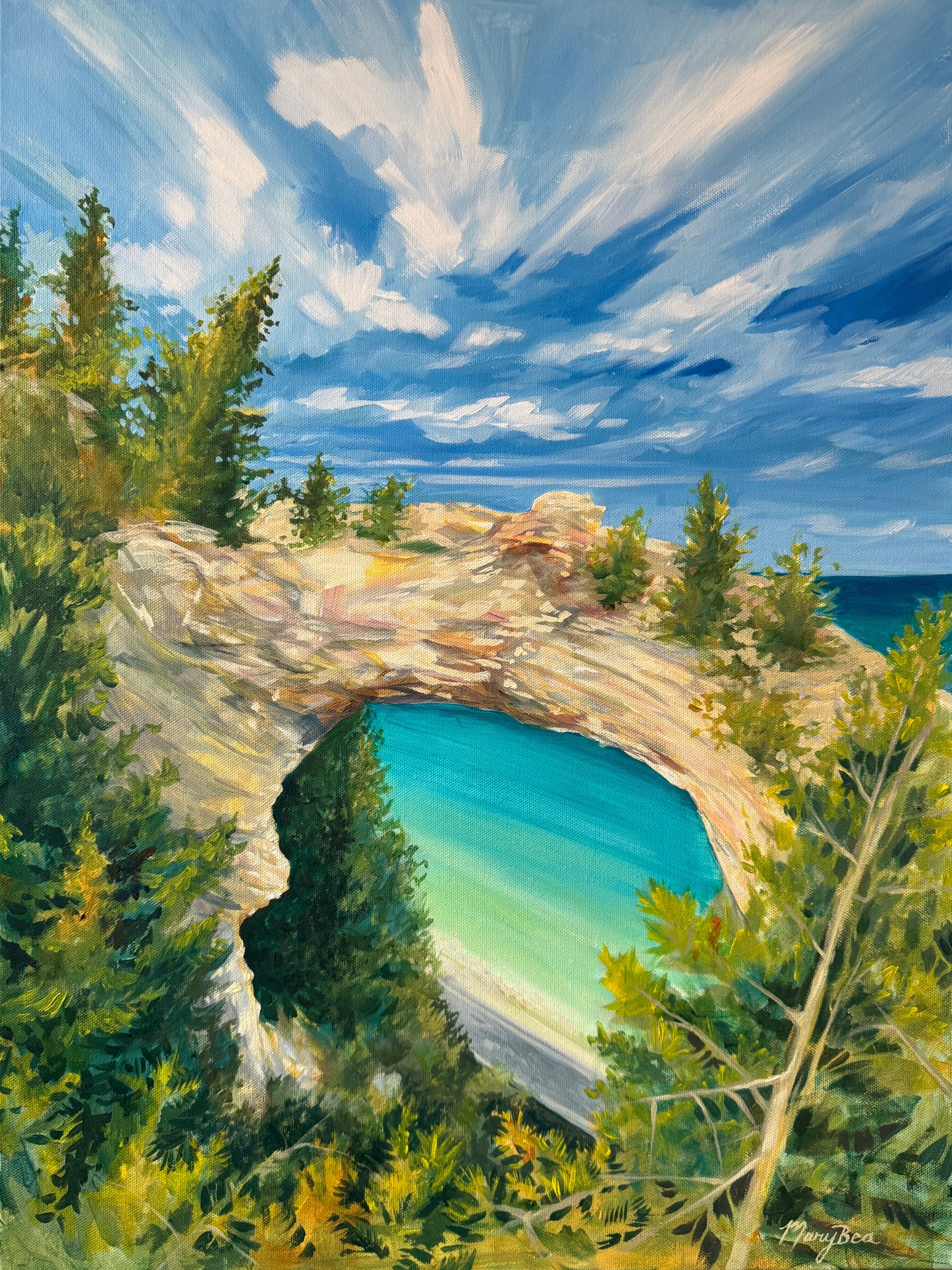 "Arch Rock View" 18x24 Original