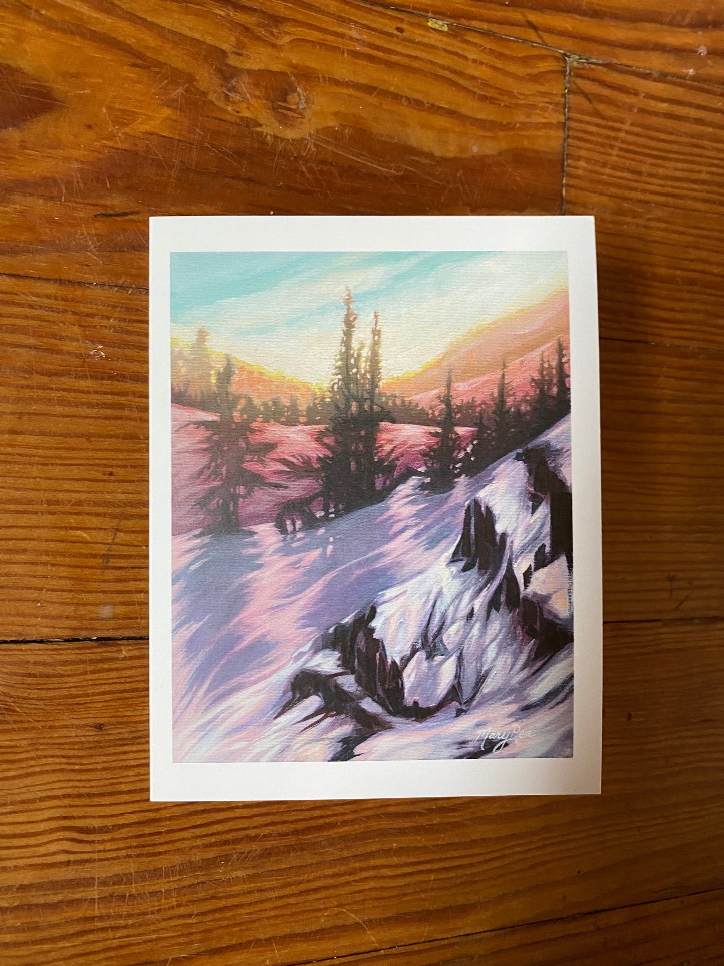 "Winter Rise" Notecard