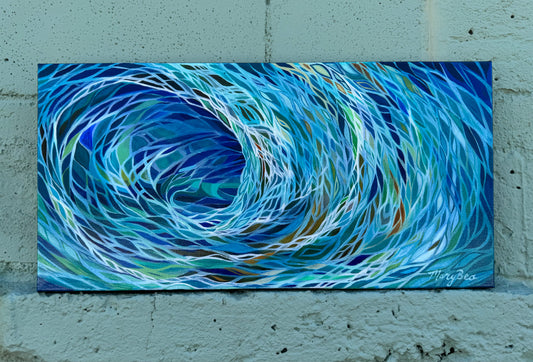 "Blue Glass Wave" 10x20 Original