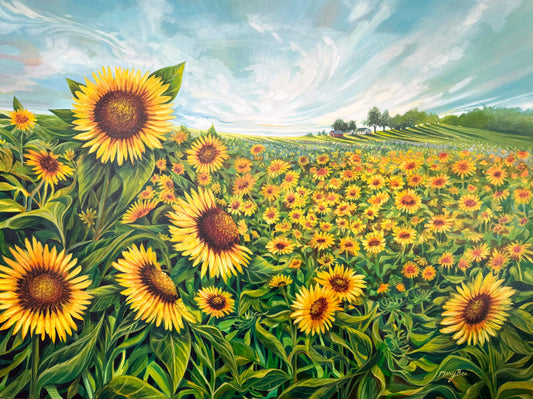 'September Sunflowers' Canvas Reproduction