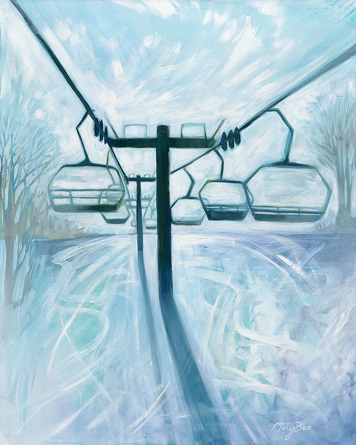 "Lift Lines" Giclee Canvas Reproduction