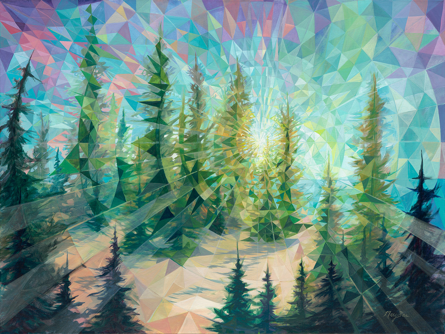'Pine Prism' Canvas Giclee Reproduction