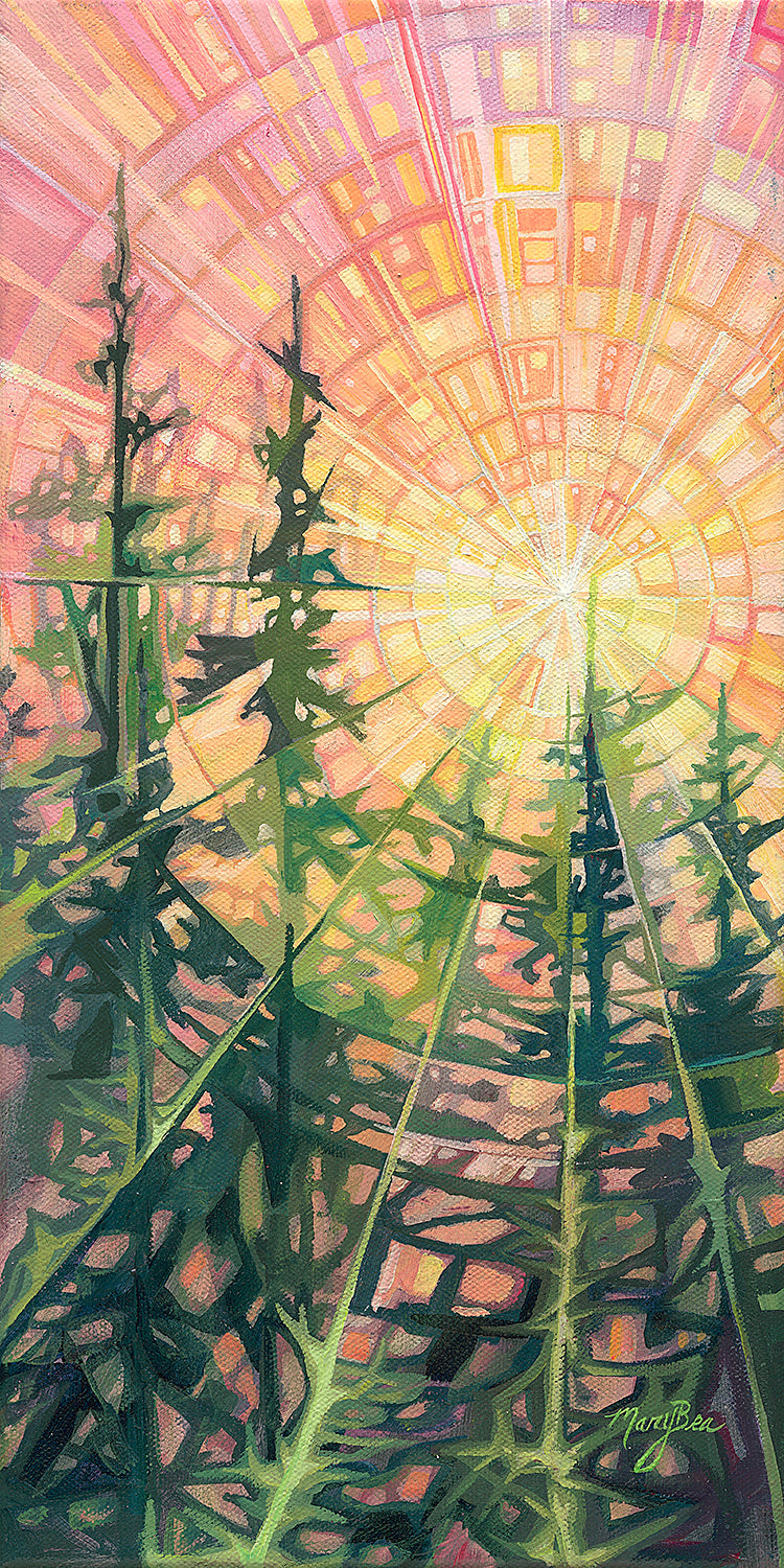 "Radiant Pines" Notecard