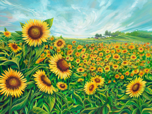 "September Sunflowers" Notecard