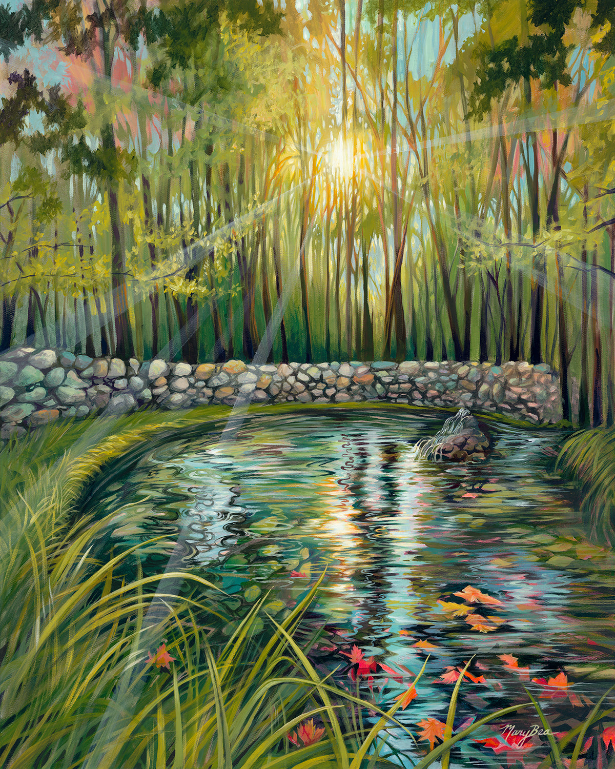 "Sunlit Spring" Giclee Canvas Reproduction