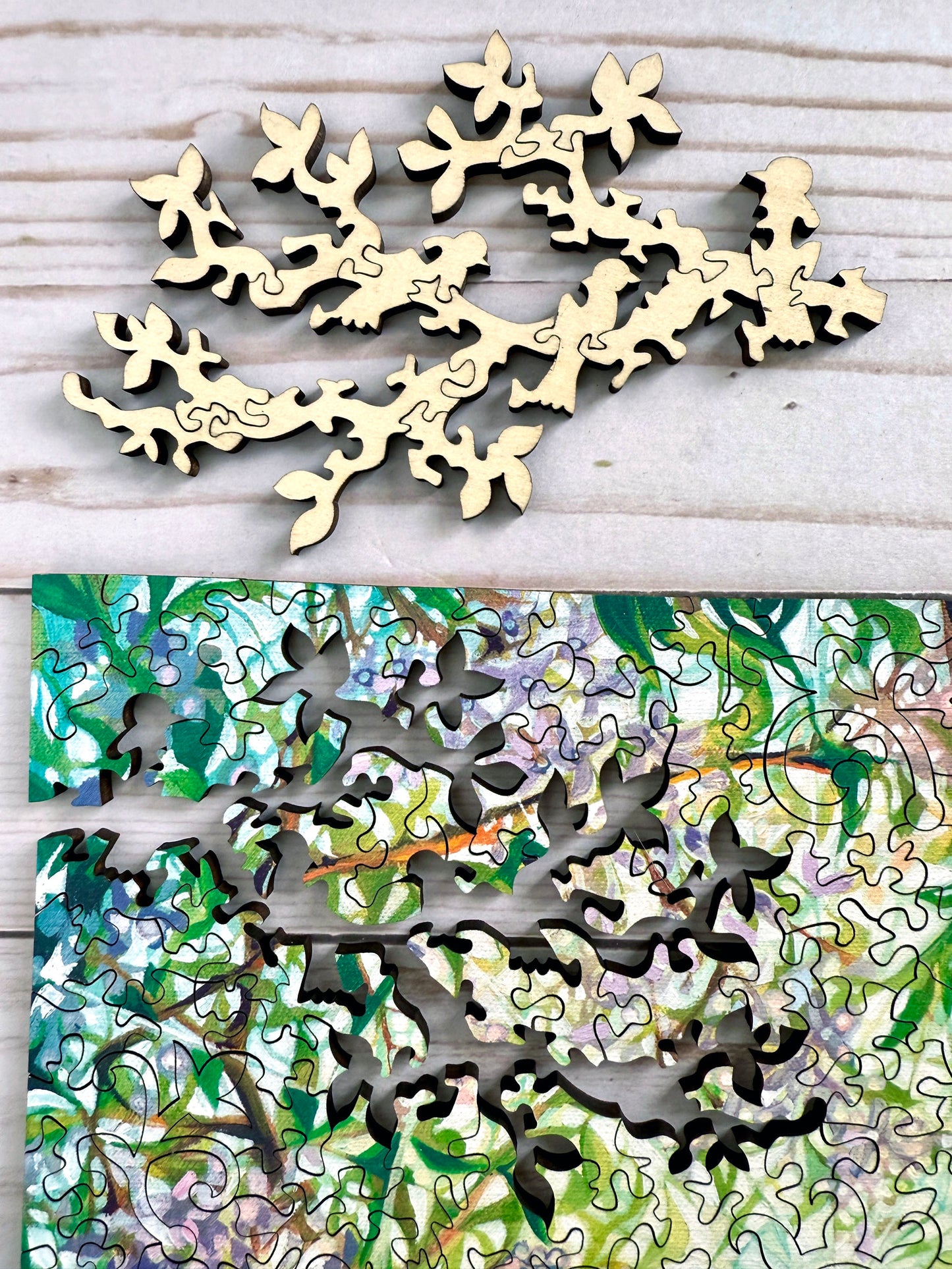 'Lilac Daydream' Wood Puzzle 11.75" x 14.6"