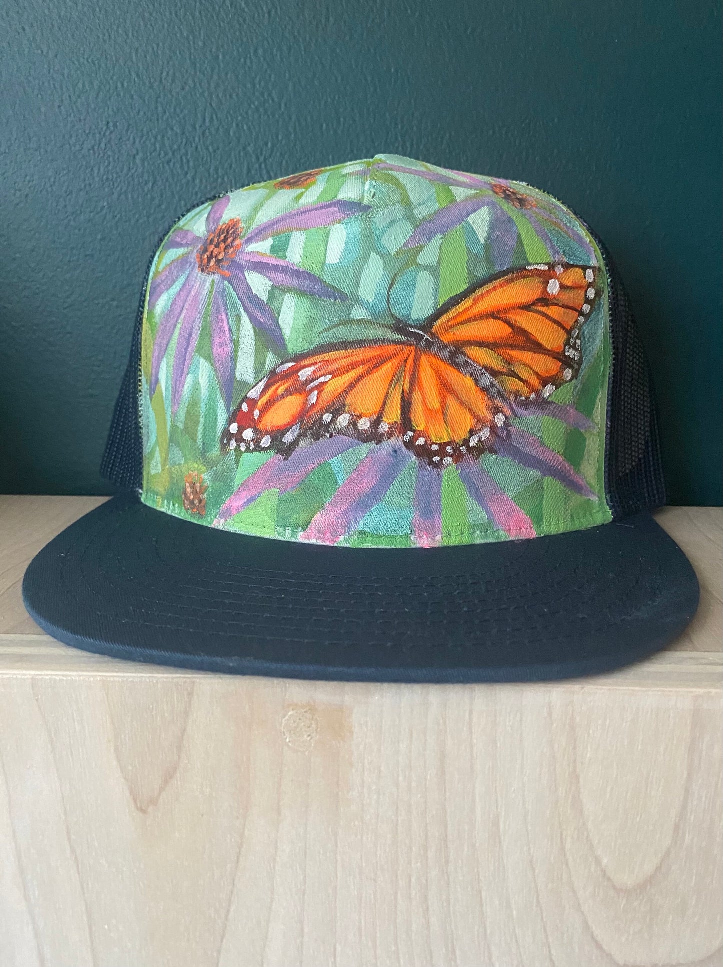 "Monarch" Hand Painted Hat