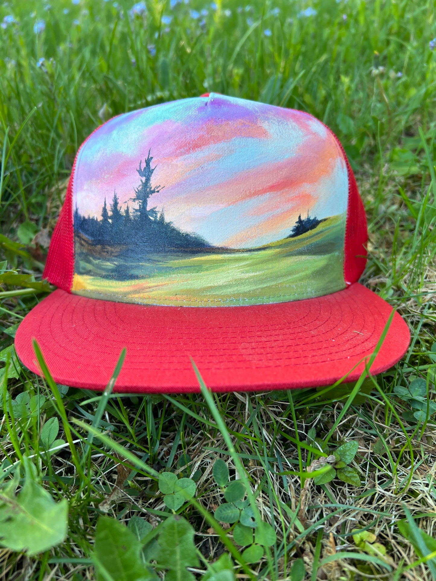 "Summer Sunset" Hand Painted Hat