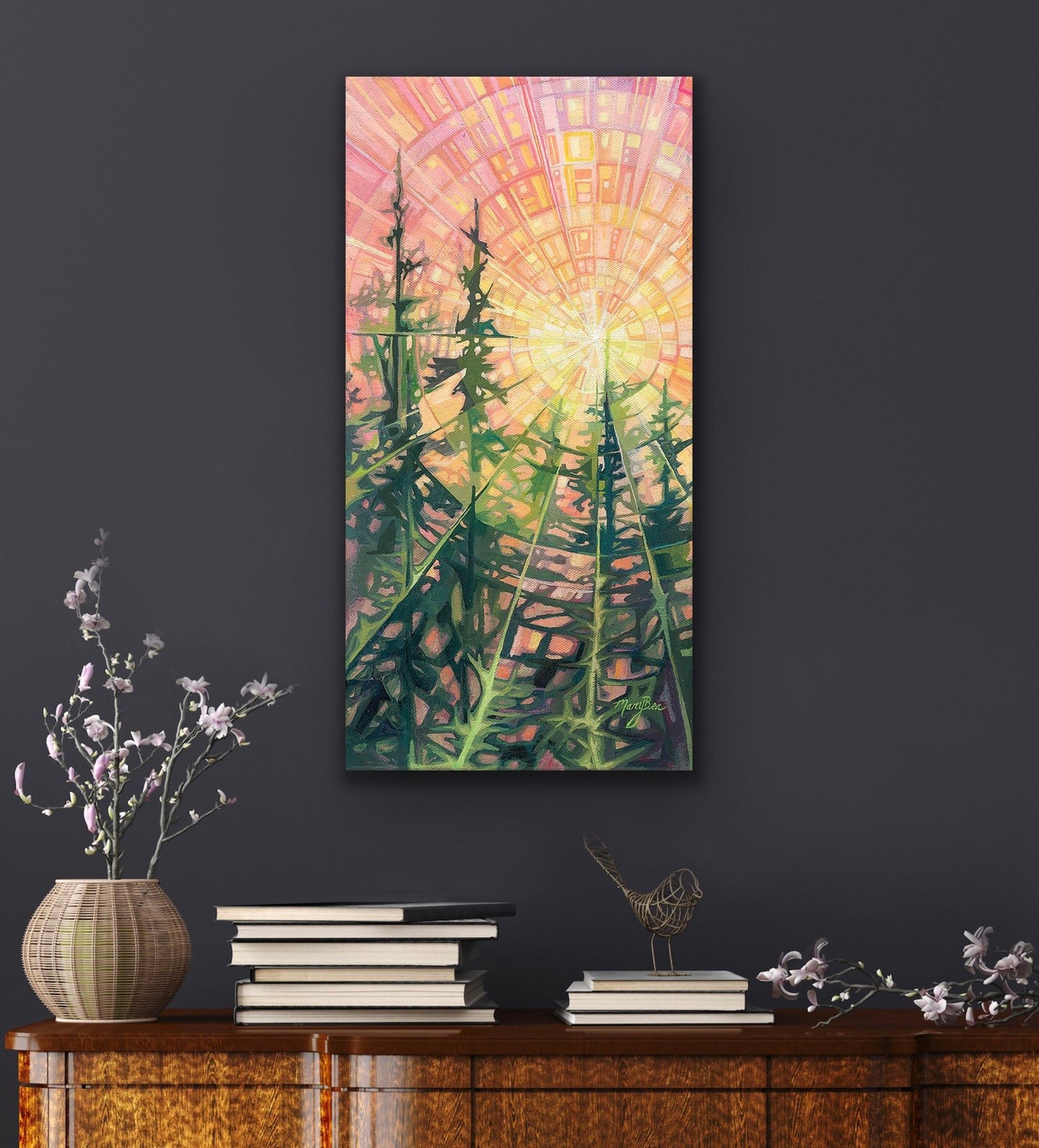 'Radiant Pines' Giclee Canvas Reproduction
